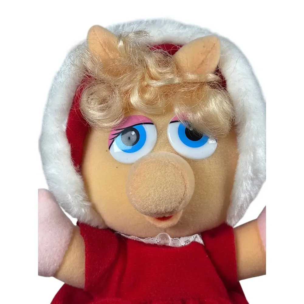 Vintage 1987 McDonald's Muppet Babies Jim Henson Baby Miss Piggy Christmas Plush